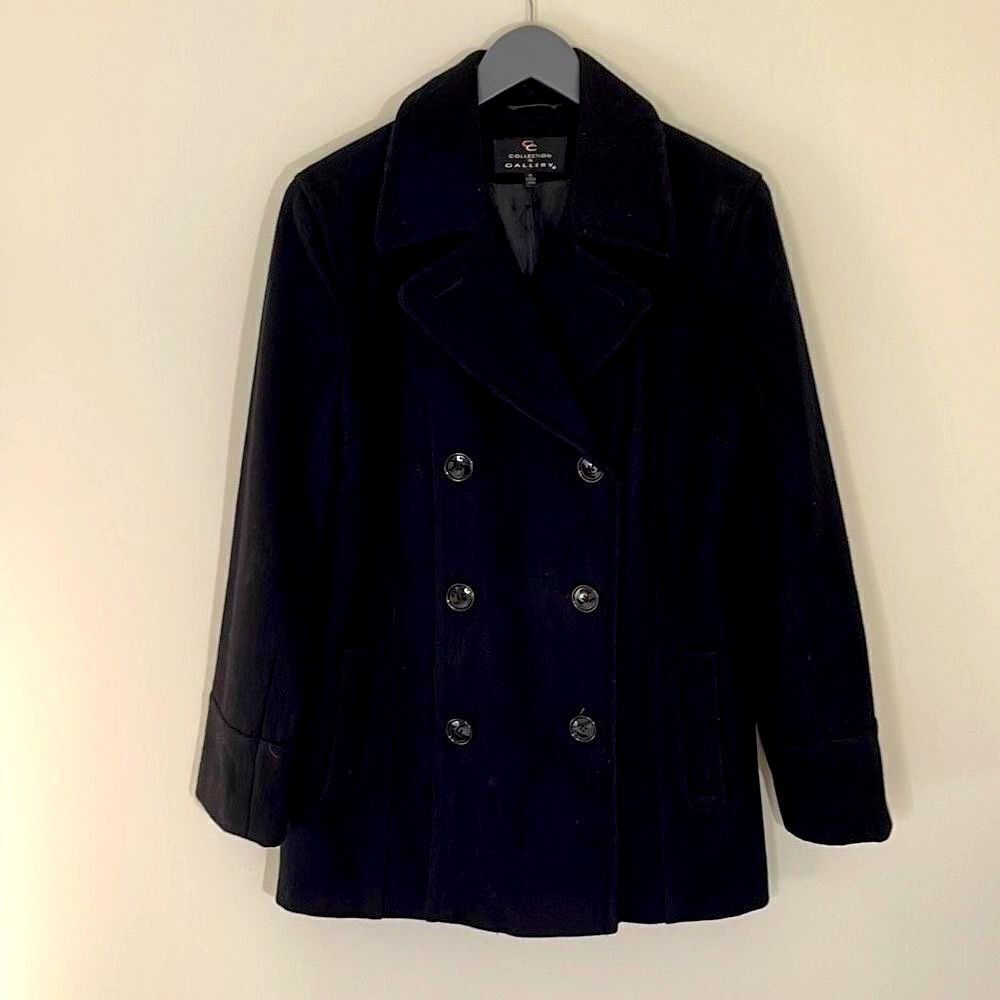 Collection By Gallery Women’s Pea Coat. Size Medium Black